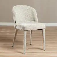 Livin24 Eetkamerstoel Charlie chenille taupe