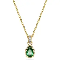 Swarovski Ketting goud / groen
