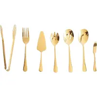 Beliani ZITI - Bestekset 7-delig - Goud - RVS