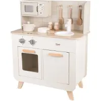ClassicWorld houten speelkeuken chef 11-delig speelgoedkeuken wit.