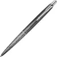 Parker Jotter balpen | Special Edition | Paris Grey met verchroomd detail | Medium penpunt | Blauwe inkt | Geschenkverpakking