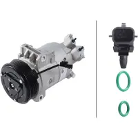 Hella 8FK 366 200-731 DKS-17D Airconditioningsysteem, compressor, PAG 46 R134a, voor RENAULT KOLEOS (HY)