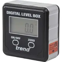 Trend Digitale Waterpas en Hoekzoeker (Magnetische Basis & LcD Display) voor Houtbewerking en Nauwkeurige Tafelverstekzaag Hoekinstelling Zwart DLB