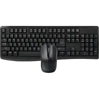 Rapoo X1800Pro, Volledig formaat (100%), Draadloos, RF-technologie, QWERTY-indeling, Zwart, Inclusief muis