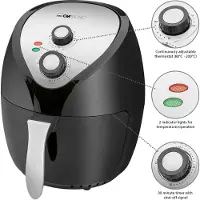 Clatronic FR heteluchtfriteuse, Friteuse, Zwart