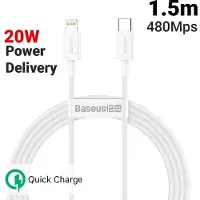 Baseus Usb-C Naar Lightning Pd-Kabel 20W Voor Apple Telefoons, 1,5 Meter Voor Het Opladen