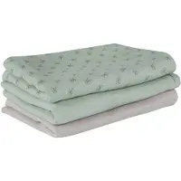 Roba Gaasluiers Set Van 3 Lil Planet Groen 80 X 80 Cm | Maat: 80x80 cm