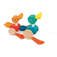 Janod - Zigolos - Houten trekfiguur - Eendenfamilie