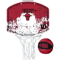 Wilson Electronics basketbalring NBA Team Mini Hoop Chicago Bulls wit rood.