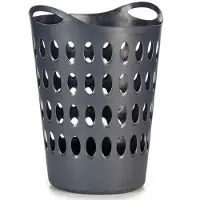 Arte Regal Flexibele wasmand/opbergmand rond antraciet 50 liter - Wasmanden