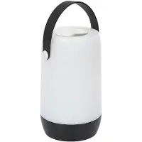 Home Deco Factory Portable tafellamp/camping lamp - zwart - touch - batterij of usb - binnen/buiten