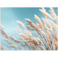 PosterMonkey Poster 160x120 cm - Siergras - Wind - Lichtbruin - Posters - Kamer decoratie - Wanddecoratie woonkamer - Muurdecoratie slaapkamer XXL