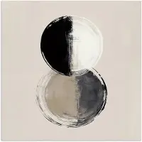 PosterMonkey Poster 30x30 cm - Cirkels - Strepen - Minimalistisch - Zwart - Posters - Kamer decoratie - Wanddecoratie woonkamer - Muurdecoratie slaapkamer