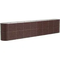 vidaXL Plantenbak 332x40x68 cm gegalvaniseerd staal bruin