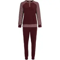 Pastunette Pyjamaset - Katoen/Polyester - Badstof - Bordeaux - Maat 42