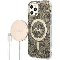 GUESS Set Gubpp12mh4eacsw+ Charger Iphone 12 Pro 4g Print Telefoonhoesje