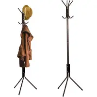 Kip Kapstok - zwart - staand - metaal - 175 cm - Kapstokken