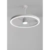 Create - Plafondventilator 36W stil Ø108cm met LED-licht ring - Wit - WIND HALO