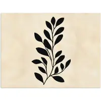 PosterMonkey Poster 120x90 cm - Minimalistisch - Tak - Bladeren - Zwart - Posters - Kamer decoratie - Wanddecoratie woonkamer - Muurdecoratie slaapkamer