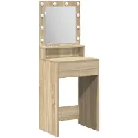 vidaXL Schminktafel Sonoma-eik, 50 x 41 x 135 cm, houtvezel