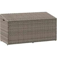 vidaXL Tuinbox 110x50x58 cm poly rattan grijs