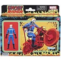 Hasbro Marvel Legends Series Retro 375 Ghost Rider 3.75-Inch Actiefiguren, Speelgoed voor 4 Jaar en Ouders, Inclusief Voertuig