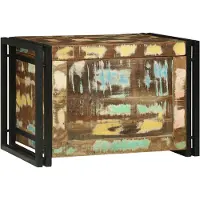 vidaXL Opbergbox Bruin en Zwart 60 x 40 x 41 cm hergebruikt hout