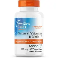Doctors Best - Natuurlijke Vitamine K2 MK7 met MenaQ7, 100 mcg - 60 capsules