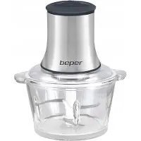Beper P102ROB001 - Hakmolen - Keuken Hakmolen - Elektrische Hakmolen - Compacte Hakmolen - Krachtige Hakmolen - 1.5L - RVS