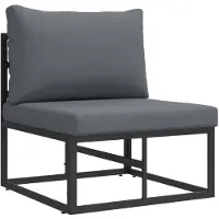 vidaXL Buiten Meubilair Zwart en Anthraciet 70 x 71,5 x 71 cm Metaal