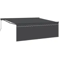 vidaXL Uitschuifbare luifel Antraciet 400 × 300 cm