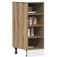 vidaXL Onderkast Riga 30x44,5x81,5 cm bewerkt hout artisanaal eikenkleur