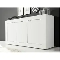 GuenstigEinrichten Dressoir Basis breedte 160 cm, commode 3 deuren, dressoir, Metalen handgreep, moderne frame-uitstraling, veel opbergruimte, kleurkeuze