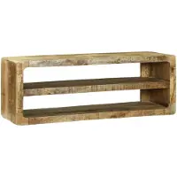 vidaXL TV Kast met plank Bruin 100 x 32 x 36 cm Massief mangohout
