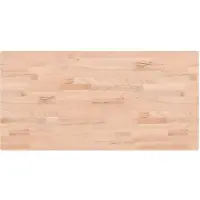 vidaXL Wastafelblad 100x50x2,5 cm massief beukenhout