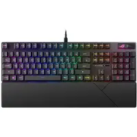 Asus ROG Strix Scope II RX – Mechanisch-optisch toetsenbord, ROG RX-schakelaars, waterdicht (IP57), PBT-toetsen, multifunctionele bedieningselementen, polssteun, AZERTY-lay-out