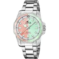 Lotus Kwartshorloge Polshorloge, dameshorloge, roestvrijstalen armband, tot 10 bar waterdicht