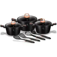 Berlinger Haus 6154 - 10 Delige pannenset - Black rose collection