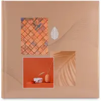 Hama Jumbo album "Singo II", 30x30 cm, 100 witte pagina's, terracotta (10 x 15 cm)