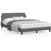 vidaXL Bedframe "Dover" stof donkergrijs 140x190 cm