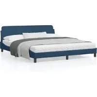vidaXL Bedframe met hoofdeinde "Dover" 180x200 cm stof blauw