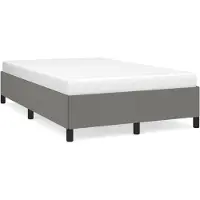 vidaXL Bedframe zonder matras 120x190 cm stof donkergrijs