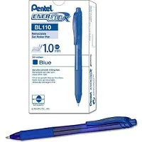 Pentel gel-rollerbalpen EnerGel BL 110, 12 stuks, blauw