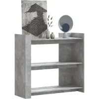 vidaXL Wandtafel 100x35x90 cm bewerkt hout betongrijs