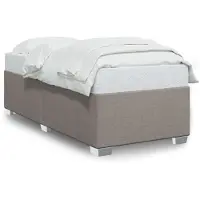vidaXL Bedframe zonder matras 90x190 cm stof taupe