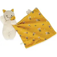 Kaloo - Carre Douceur - Knuffeldoekje - Kat - Geel