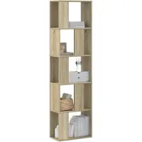 vidaXL Boekenkast 5-laags 45x23,5x162,5 cm bewerkt hout sonoma eiken