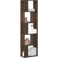 vidaXL Boekenkast 5-laags 45x23,5x162,5 cm hout bruin eikenkleurig