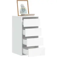 vidaXL Ladekast 40x41x76 cm bewerkt hout wit