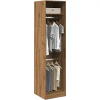 vidaXL Kledingkast 50x50x200 cm bewerkt hout artisanaal eikenkleurig